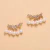 Stud 2021 orecchini di arrivo Uroru Fashion CN (Origine) Pianta perle perle d'acqua dolce perle donne vintage push-back