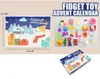 Noël Fidget Toy Calendrier de l'Avent Set Décembre 24 Jours Push Bubble 24pcs / Set Silicone Stress Reliever Sensory Toys Retail Wholesale B7810