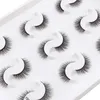 9 Pairs Eyelash Packaging Imitation Mink Eyelashes 3D Natural Fiber Lashes Tapared Crisscross Thick Winged Makeup Eye Lash