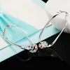 925 Silver Vintage Crystal Balls Hoop Earring för Kvinnor Mode Smycken