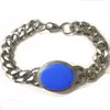 Bangle Sell Salman Khan Bracelet For Men 316L Stainless Steel Cowboy Cuban Chain With Green Gems Nature Stone Link Bracelets8893132