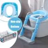 Opvouwbare zuigelingszitting urinoir rugleuning training stoel met stap kruk ladder voor baby peuters jongens meisjes veilig toilet Potties 211028