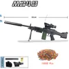 M249 Paintball 총 수동 전기 장난감 총 총알 플라스틱 모델 야외 게임 생일 선물 소년을위한 권총 airsoft