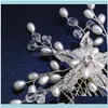 Clips & Barrettes Jewelrydesigners Pearl Bridal Hair Headdress Jewelry Diamond Wedding Aessories Comb Hca01 Drop Delivery 2021 Nwblg