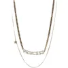 Double Layered Wearing Brev Necklace Kvinna Hip-Hop Nisch High Fashion Light Luxury Collarbone Chain Temperament Smycken