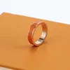 2021 Classic Real Letter Love Ring Gold Silver Rose Colors rostfritt stål par ringar modedesigner kvinnor smycken275d