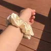 Scrunchies العلاقات الشعر الحبال المطاط مرونة العصابات 100٪ نقية 30 الأم mullberry الحرير حاملي ذيل حصان للنساء بنات 3.5 سنتيمتر