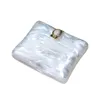 ショルダーバッグ楕円形パールホワイトヌードファッション樹脂アクリルボックスクラッチ財布袋ハンドバッグ女性イブニングパーティーガールトラベルレディ