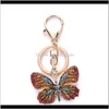 Trendy Mode ins Luxe Designer Vrij Kleurrijke Diamond Rhinestone Butterfly Tas Charms voor Dames Meisjes Z2WBQ CLJ1U