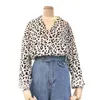 Korean Fashion Leopard Blouse Women Buttoned Shirts Spring Simple Casual Blusas Mujer All Match Long Sleeve Women Tops 210514