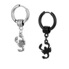 Titanium Steel Body Piercing Jóias Dangle Scorpion Brinco Hoops Scorpions Pingente Brincos Para Homens e Mulheres