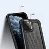 iPhone 14 13 12 11 Pro Max XS XR X 6 7 8 Plus SE2 Samsung 용 탄소 갑옷 섬유 충격 방송 전화 케이스