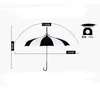 50pcs 흑백 디자인 공주 로얄 선 우산 레이디 파고 다 긴 손잡이 우산 크리스마스 선물 SN3352