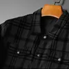 Vestes pour hommes Printemps Automne Mâle Luxe Noir Plaid Simple Breaste Hommes Et Manteaux Mode Slim Fit Casual Homme 5XL