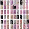 Glitter Bling Diamond Leather Wallet Cases Flower Heart Love Angel Butterfly For iPhone 13 12 Mini 11 Pro Max XR XS X 8 Plus Samsung S20 S21 Ultra A02 A12 A22 A32 A52 A72