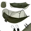 Nylon Parachute Hammock com mosquiteiro Nets Camping Survival Garden Swing Lazer Travel Portable Mobiliário ao ar livre 4Colors WMQ1018