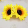 6.5CM Testa di girasole artificiale Fai da te Fiore da sposa Accessori per copricapo Accessori per feste Pecorazione Decorazioni di nozze Fiori artificiali