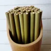 100 adet doğal bambu pipet 20cm 7.8 inç içecekler saman temizleyici fırça Bar Drinkware araçları parti malzemeleri çevre dostu çevre dostu içecek