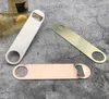 Factory Supply Custom Bottle Opener Satinless Steel Laser Printing Logo Metall Ölflaskor Öppnare Bar Verktyg Sn4046