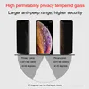 Privacidade Anti Spy Protetor Protetor Temperado Vidro Para iPhone 13 Pro Max 12 11 XR XS Moto G30 E61 LG K53 Styo 7 com pacote