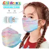 KN95 Barn Ansiktsmaskar Skyddande Engångsskikt Bekväm att bära utskrift Gradient Heart Dammtäker Anti-dimma Fish Willow Shaped Kid Facemasks