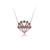 Kärlek Trendig 925 Silver Turkiska Smycken Zircon Fashion Heart Diamond Halsband för Kvinnor Alla hjärtans dag Lyxig designer