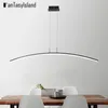 Pendant Lamps Modern Chandelier Lighting For Office Dining Living Room Kitchen Home Decor LED Hanging Light Black/White