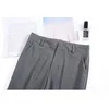 Wiosna Jesień Kobiety Odzież Wiszące Czarny High-Paisted Profesjonalne Proste Spodnie Damskie Spodnie Spodnie 652D 210420