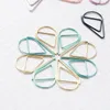 Bookmark 12 Pcs/pack 6 Colors Practical Unique Brief Style Waterdrop Shaped Metal Paper Clip Stationery School Office Supplies