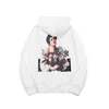 Off Fashion Hip Hop Landskap Blomma Kvinnor Oljemålning Mens Hoodies Tryckt Hoodie Unisex Kvinnor Hooded Casual Harajuku Pullovers Sweatshirt