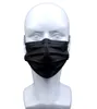 10 stks Retail Packaging Mond Gezichtsmasker Disposable Black Non-Woven Anti-Dust 3 Lagen Filter Actief Carbon Beschermend DHL-schip in 12 uur