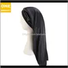 Beanie/Skull Hats Caps Hats, Scarves & Gloves Aessories Drop Delivery 2021 Extra Satin Sleep Long Bonnet For Braids Women Fashion Leopard Flo