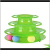 Поставки Home Gardenfunny Pet Toys Crazy Ball Disk Interactive Amusement Plate Play Disc Trilaminar Turntable Toy Toy Gound Delief 20