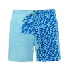 Mudança de cor Trunks de natação meninos crianças descoloração calças de praia calções shorts swimsuit homens