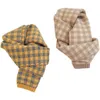 Kids Scarf Autumn and Winter Color-blocking Plaid Children's Knitted Scarf Warm Woolen Scarf for Boys and Girls 210701