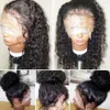 Lace Wigs Black Deep Kinky Curly 360 Lace Frontal Synthetic Wig Babyhair Heat Ristant Fiber Simulation Human Hair for Women