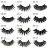 Pestañas Mink Falsa Eyelashes Ferramentas de Maquiagem Macio Natural Digite Faux Cils Caixas Lash Caixas Extensão 20 Estilos 50 Pares Muita Ferramenta de Beleza Olhos