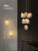 벽 램프 럭셔리 현대 디자이너 구리 유리 간단한 골드 광택 아트 장식 실내 조명 침실 침대 옆에 Aisle 계단 욕실