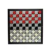 Dame-Spiel-Schachbrett-Set, hochwertiges magnetisches Schachbrett, zusammenklappbares Schachbrett, 25 x 25 cm, Schachbrett mit 40 Schachfiguren