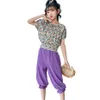 Vêtements pour enfants T-shirt floral + Tenues courtes pour filles Summer Style Casual Kid 6 8 10 12 14 210528