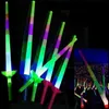 Retractable Lighting Stick Bar Flash Led Toy Fluorescerande konsert jubel teleskopiska pinnar Kids Christmas Carnival Leksaker 4 Avsnitt Bi538Z