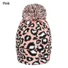 Beanie/Skull Caps Fashion Soft Fur Pom Poms Leopard Print Women Hat Beanies Knitted Ski Cap