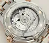 ORF 300M A8800 Автоматические мужские часы, двухцветные, желтое золото, керамическая рамка, черная волна, текстурированный циферблат, каучуковый ремешок 210.20.42.20.01.002, часы Super Edition Puretime 02f6