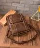 Mannen Handtassen Originele Hoge Kwaliteit Lederen Schoudertas Bruin Mannelijke Messenger Casual Satchels