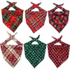 Vêtements pour chiens Bandana de Noël Buffalo Plaid Flocon de neige Écharpe pour animaux de compagnie Triangle Bavoirs Foulard Costume Accessoires pour petits chiens Chats