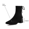 ALLBITEFO comfortable flock Elastic material women boots autumn fashion sexy women's high heel shoes ankle boots motocycle boots 210611