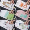 1 pc Kawaii Animal Motif Anti-dérapant Bébé Tapis De Baignoire Mignon Dessin Animé Dinosaure Chat Grenouille Image Salle De Bains Coussin De Pied Décor À La Maison 210401