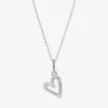 Women Jewelry fit Pandora Ring 925 Silver Necklace Sparkling Freehand Heart Pendant love heart Jewellery Necklaces Charm Engagement Gift