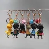 Anime Demon Slayer Keychain Симпатичные Brinco Blinco Blint of Ghost PVC Key Chain Kamado Tanjirou Cosplay Pompom Yaiba Keyring Подвеска G1019