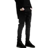 Moda Męskie Czarne Skinny Jeans Spodnie Hi-Street Hip Hop Swag Mężczyźni Denim Joggers Spodnie Znane Marka Designer Men Spodnie 210716